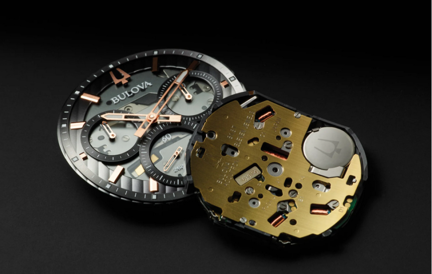 Mecanism de înaltă frecvență Bulova din modelul Curve. Sursa: www.teddybaldassarre.com