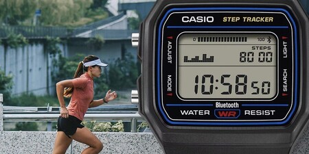 Casio F-B100 retro cu pedometru – Un model F91 pe care îl poți conecta la telefonul mobil