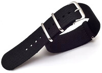 curea din nylon Ricardo Kronplatz, neagră, NATO