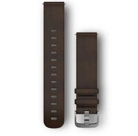 Curea din piele Garmin 20mm (pentru Venu, Venu Sq, Venu 2 plus și altele), maro V2, Quick Release, 010-12691-01