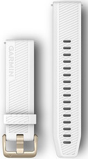 Curea din silicon Garmin 20mm (pentru Venu, Venu Sq, Venu 2 Plus și altele), alb V1, Quick Release, 010-12927-00