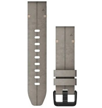 Curea din piele Garmin 20mm (pentru Garmin Fenix 8/7S/6S (43mm), etc.), gri, QuickFit, 010-12876-00