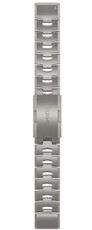 Brățară din titan Garmin 22mm (pro Garmin Fenix 8/7/6 (47mm), Epix 2 aj.), culoarea argintiu, QuickFit