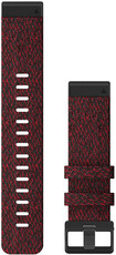Curea din nylon Garmin 22mm (pentru Garmin Fenix 8/7/6 (47mm), Epix 2 etc.), roșu V1, QuickFit, 010-12863-06