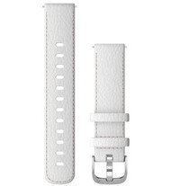 Curea din piele Garmin 18mm (pro Venu 2S, Vívoactive 4S, Vívomove 3S), culoarea albă V2, Quick Release