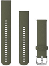 curea din silicon Garmin 20mm (pentru Venu, Venu Sq, Venu 2 plus și altele), verde, Quick Release + partea prelungită, 010-12924-11