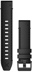 curea din piele Garmin 22mm (pentru Garmin Fenix 8/7/6 (47mm), Epix 2 și altele), negru V3, QuickFit, 010-12738-19