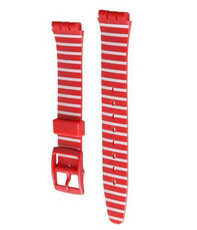 Curea de plastic Swatch AGR154I 17mm (pro Swatch), culoarea roșie