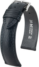 curea din piele Hirsch Camelgrain L 01009050-2, negru, piele de vițel, lungime L, Quick Release