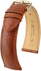 Curea din piele Hirsch Genuine Alligator L 10220779-1, portocaliu, piele de aligator, lungime L, Quick Release