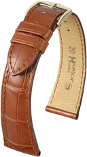 Curea din piele Hirsch London L 04307079-1, maro, piele de aligator, lungime L, Quick Release