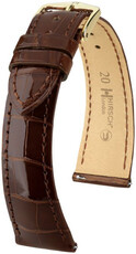 Curea din piele Hirsch London L 04307010-1, maro, piele de aligator, lungime L, Quick Release