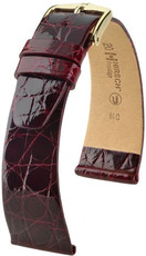 Curea vișinie din piele Hirsch Prestige M 02208160-1 (Piele de crocodil) Hirsch Selection