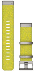 Curea din nylon Garmin 22mm (pentru Garmin Fenix 8/7/6 (47mm), Epix 2 și altele), galben, QuickFit, 010-12738-23