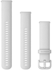Curea din silicon Garmin 20mm (pentru Venu, Venu Sq, Venu 2 plus și altele), alb, Quick Release, + partea prelungită, 010-13021-01