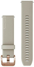 Curea din silicon Garmin 20mm (pentru Venu, Venu Sq, Venu 2 plus și altele), bej, Quick Release, 010-13114-02
