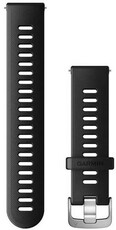 Curea de silicon Garmin 20mm (pro Venu, Venu Sq, Venu 2 plus), culoarea neagră, Quick Release