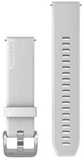 Curea din silicon Garmin 20mm (pentru Venu Sq, Venu 2 plus și altele), alb, Quick Release, 010-13114-01