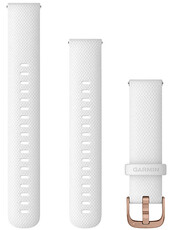 Curea de silicon Garmin 18 mm (pro Venu 2S, Vívoactive 4S, Vívomove 3S), culoarea albă, Quick Release, + partea extinsă