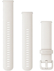 Curea din silicon Garmin 20mm (pentru Venu, Venu Sq, Venu 2 plus etc.), alb V3, Quick Release + secțiune prelungită, 010-12924-80