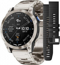 Garmin D2 Mach 1, Vented Titanium Bracelet (+ curea de schimb)
