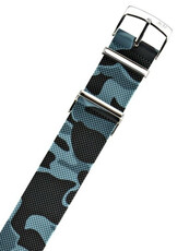 Curea de silicon Morellato Isarco 5276187.864 M, culoarea albastră, camuflaj, NATO