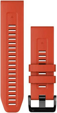 Curea din silicon Garmin 26mm (pentru Garmin Fenix 8/7X/6X (51mm), Tactix și altele), roșie V2, QuickFit, 010-13117-04