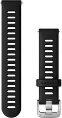 curea din silicon Garmin 18mm (pentru Venu 2S, Vívoactive 4S, Vívomove 3S), negru, Quick Release, 010-11251-3E