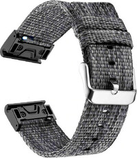 Curea din nylon Ricardo 26mm (pentru Garmin Fenix 8/7X/6X (51mm), Tactix etc.), gri V1, QuickFit