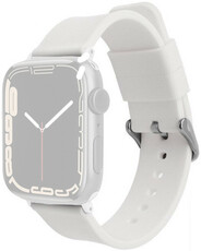 Curea de silicon Ricardo (pro Apple Watch 38/40/41mm), culoarea albă V1