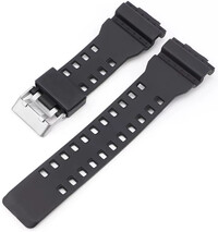 Curea de plastic Ricardo 16mm (pro Casio G-Shock GA-100, GA-110, GD-120, GLS-100), culoarea neagră V1