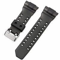 curea din plastic Ricardo Cassola 16m (pentru Casio G-Shock GA-100, GA-110, GD-120, GLS-100), neagră, transparentă
