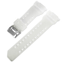 Curea din plastic Ricardo Cassola 16mm (pentru Casio G-Shock GA-100, GA-110, GD-120, GLS-100), alb, transparent