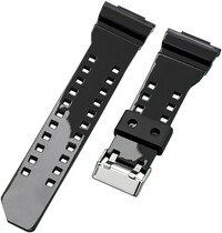 curea din plastic Ricardo Cassola 16mm (pentru Casio G-Shock GA-100, GA-110, GD-120, GLS-100), neagră V8