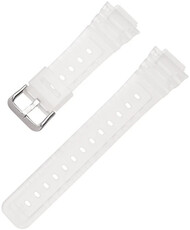 curea din plastic Ricardo Ribolla 16mm (pentru Casio G-Shock GA-2100/GA-2110, DW-5600, GW-6900), albă, transparentă
