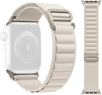 Curea textilă Ricardo (pentru Apple Watch 42/44/45/49mm), alb
