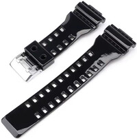 Curea din plastic Ricardo Cassola 16mm (pentru Casio G-Shock GA-100, GA-110, GD-120, GLS-100), negru V2