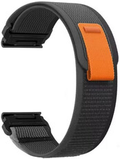 Curea QuickFit 22 mm, nailon, gri, velcro (Garmin Fenix 7/6/5, Epix 2, MARQ 2 etc.)