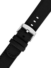 Curea textilă Morellato Viareggio 5969E13.019 M, culoarea neagră, material reciclat