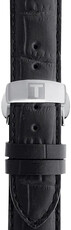 Curea din piele Tissot T852.013.405 19mm, neagră, Quick Release