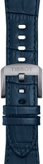 Curea din piele Tissot T852.049.411 (pentru modelul Tissot PRX 42mm), culoarea albastră, Quick Release