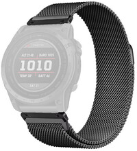 Brățară din oțel Ricardo 26mm (pro Garmin Fenix 8/7X/6X (51mm), Tactix aj.), culoarea neagră, QuickFit