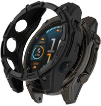 Capac de protecție (pro Garmin Fenix 8, 51mm), din silicon, culoarea neagră