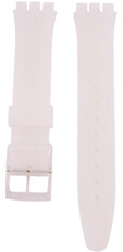 Curea din silicon Ricardo Barletta 16mm (pentru Swatch), alb