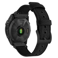 Ricardo Nylon Strap 26mm (pentru Garmin Fenix 8/7X/6X (51mm), Tactix etc.), negru V4, QuickFit