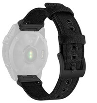 Curea de nailon Ricardo 26mm (pro Garmin Fenix 8/7X/6X (51mm), Tactix aj.), culoarea neagră V4, QuickFit