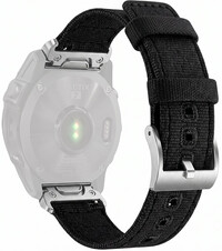 curea din nylon Ricardo Ortisei 22mm, Black, QuickFit