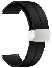 Curea din silicon Ricardo 20mm (pentru Amazfit Active 2), negru V1, eliberare rapidă