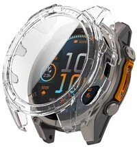 Carcasă de protecție (pentru Garmin Fenix 8 AMOLED, 43mm), din plastic, transparent + sticlă