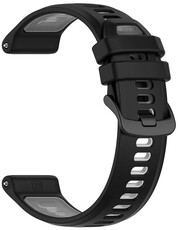 Curea din silicon Ricardo Gressoney 22mm (pentru Garmin Forerunner 970), Black/Gray
